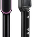 KSKIN Hair Straightener Brush Hair Straightening Iron with Built-in Comb, 20s Fast Heating 5 Gears Settings Anti-Scald Perfect for Professional Salon at Home KD380