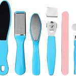 8 in 1 Professional Pedicure Kit Set - Rasp Foot File Callus Remover for Dead, Hard Skin, Cracked Heels, Dry Feet, Great Foot Care